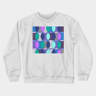 Abstract Cool Color Circles Crewneck Sweatshirt